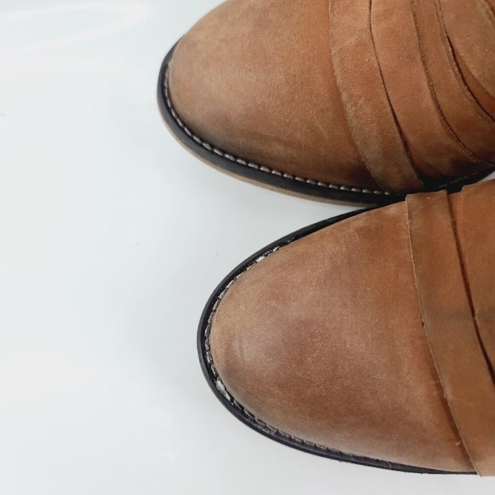 Free People Brown Leather Strappy Ankle Boots Womens Size‎ 7 - Picture 3 of 7
